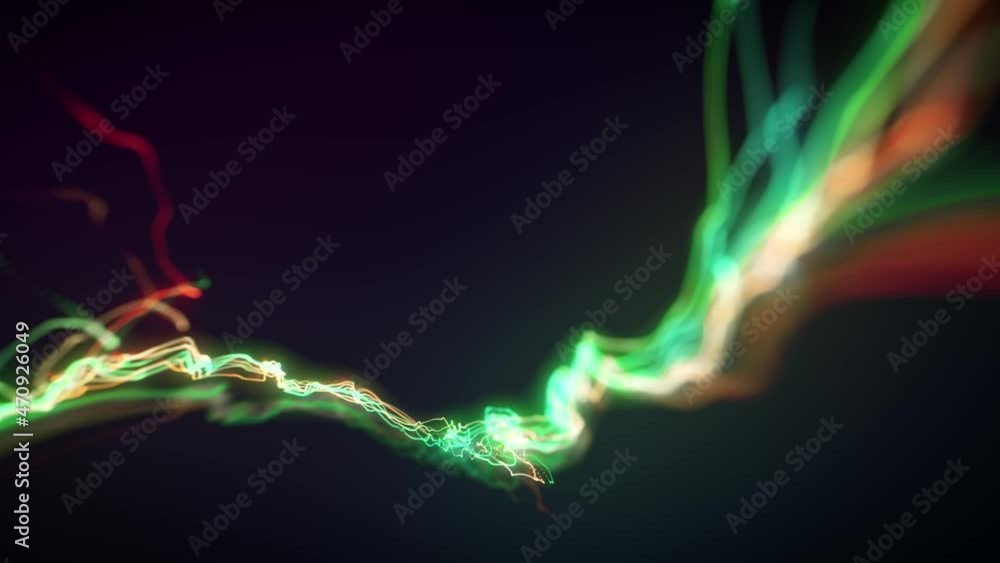 Poster abstract organic fluid particles fx graphic intro background/ 4k animation of an abstract technology