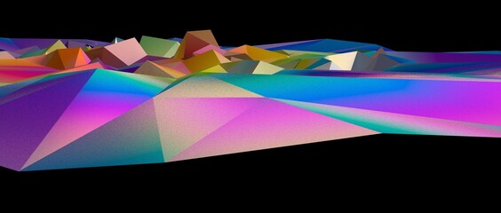 Mosaic triangular low poly style abstract geometric background