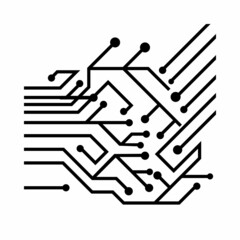 Digital Circuit Board Background Technology Illustration from electric circuit design