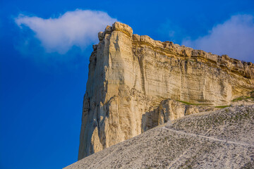 Fototapeta na wymiar White rock in Crimea