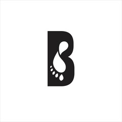 initials b logo vector template soles