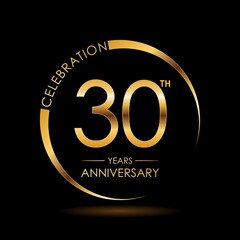 Template logo 30th Anniversary, Logo Vector Illustration, EPS 10