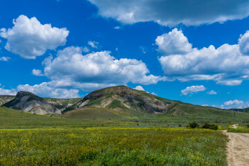 Panorama of the Crimean mountains.