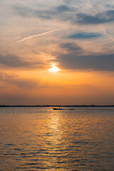 Sunset in the Venice Lagoon. magic
