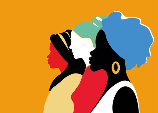 Illustration Of Multiracial Girls, International Women Day