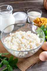 Cooking cottage cheese casserole with raisins. Step by step, cooking recipe