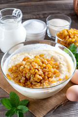 Cooking cottage cheese casserole with raisins. Step by step, cooking recipe