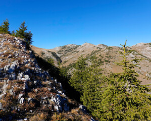 Autumn alpine landscape in National Park Retezat, Romania