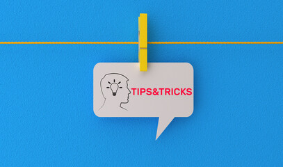 Tips&tricks speech bubble concept