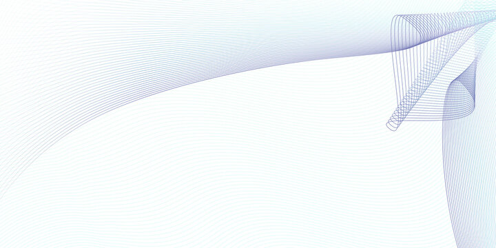 Blue, cyan watermark for cheque, bonus card, voucher, coupon, certificate. Guilloche design. Line art pattern. Airy veil on wavy curves. Abstract vector landing page template. White background. EPS10