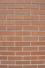 Brick background and texture at daylight, front view.
