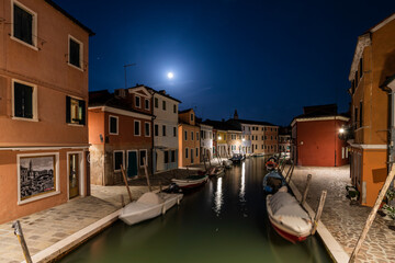 Obraz na płótnie Canvas Night in Burano. Magic of Venice