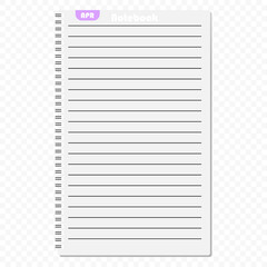 Monthly notepad for entries vector icon. April notepad icon. Notepad in a flat style. Simple icon. Vector illustration.