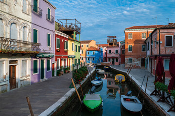 Naklejka na ściany i meble The magical colors of Burano and the Venice lagoon