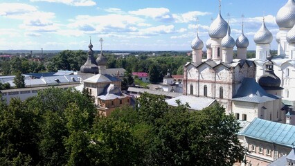 Ancient historical building of orthodox church cathedral in Russia, Ukraine, Belorus, Slavic people...