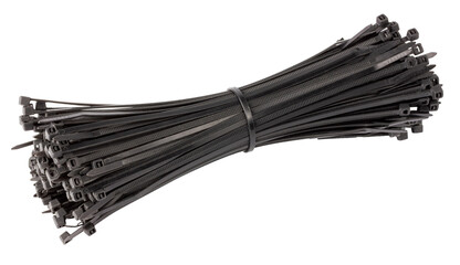 Plastic ties on a white background. Fasteners. Isolate on white. © SashaMagic