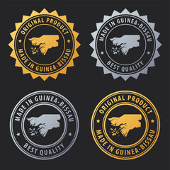 Made in Guinea-Bissau - gold and silver stamp set. Best quality. Original product.