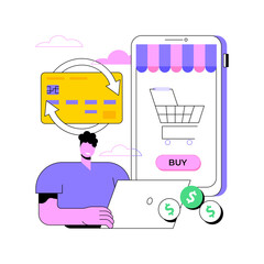 Cash back abstract concept vector illustration. Rebate service, cash back reward program, money return, customer loyalty and motivation, credit card company, application abstract metaphor.