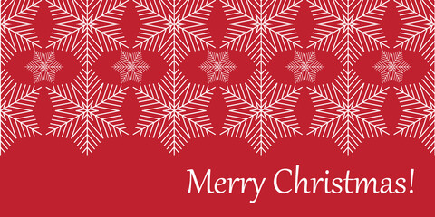 Merry Christmas and Happy New Year lettering flyer header background, festive christmas card