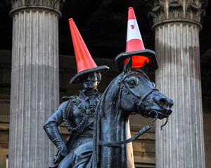 Duke of Wellington Statue in Glasgow, Scotland - 470936248