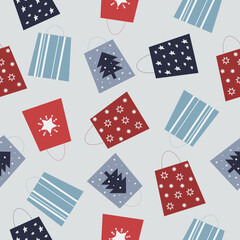 Obraz premium Seamless christmas pattern for wrapping gifts