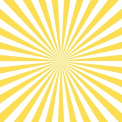 Yellow and white Sunburst or Sunlight background. Vector illustration.