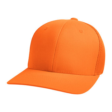 Show off your design style like a pro, by using this Side Perspective View Magnificent Cap Mockup In Turmeric Powder Color..