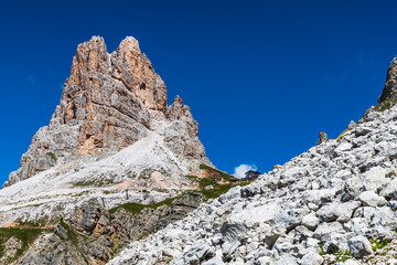 Dream Dolomites. Nuvolau, Arvelau and five towers.