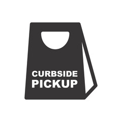 Shopping Bag with Curbside Pickup Inscription