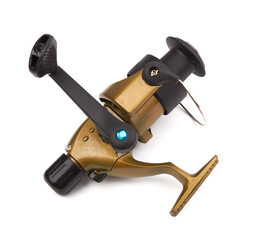 Fishing reel isolated