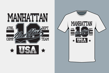 manhattan new york usa modern white shirt design