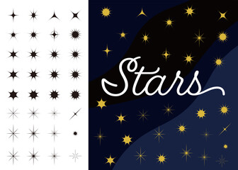 スターのベクトルセット