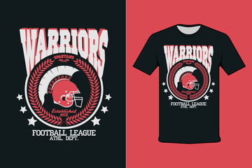 warriors football league modern black shirt design