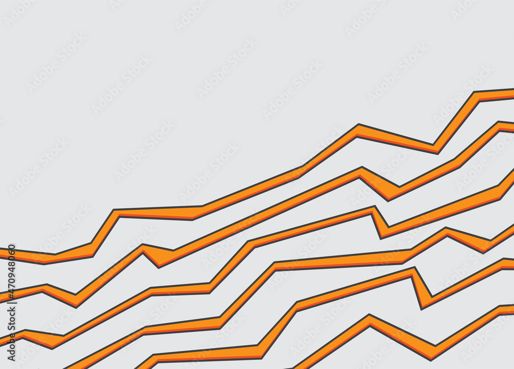 Poster abstract background with orange gradient polygonal lines pattern