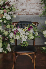 Fototapeta na wymiar Close up wedding flower bridal bouquet 
