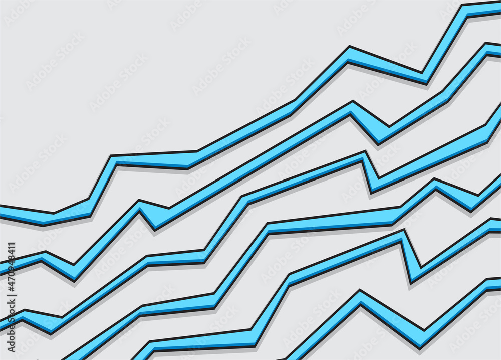Poster abstract background with blue gradient polygonal lines pattern