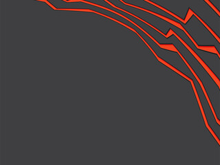 Abstract background with red gradient polygonal lines pattern and some copy space area