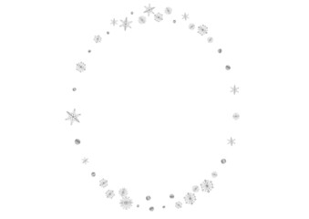 Obraz premium Luminous Dot Background White Vector. Snow Crystal Illustration. Silver Snowflake Holiday. Grey Christmas Card.