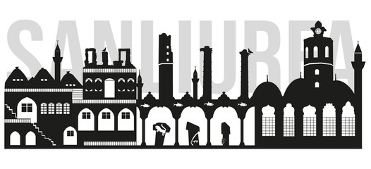 Obraz premium Sanliurfa City Silhouette