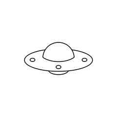  UFO icon vector - spaceship sign