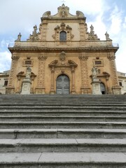 Fototapeta na wymiar Modica, Sicily, Cathedral of San Pietro, Facade