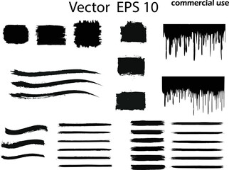 Vector grunge frame set. Grunge background. Paint splatter, ink stroke on transparent background. Dirty artistic design. Paint dripping. Dripping liquid. Paint flows, stains, drops ink inks.