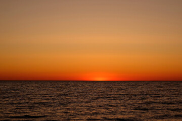 Colorful sunset at sea for a magazine, banner, advertisement or desktop