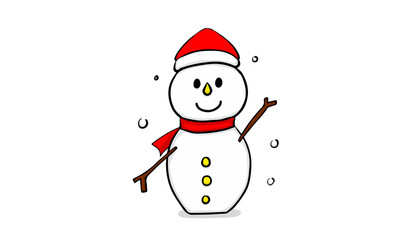 スノーマン 雪だるま クリスマス サンタクロース Christmas　X'mas プレゼント ベクター イラスト