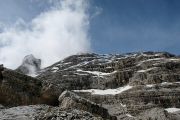 snow covered mountains - dolomites