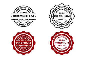 100% premium quality product stamp logo Premium Vector