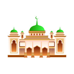 MOSQUE GRADIENT COLOR WITH WHITE BACKGROUND