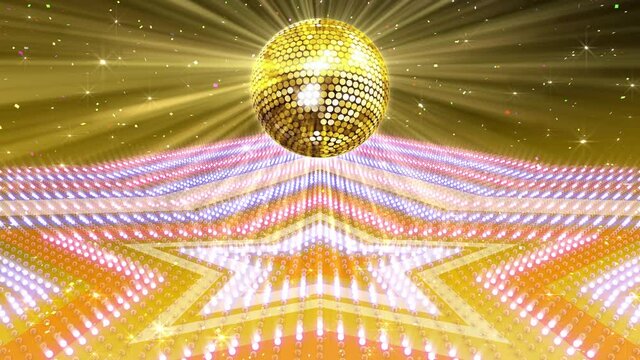 Mirror Ball Disco Lights Club Dance Party Glitter Background
