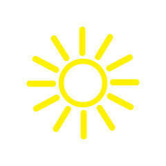 Sun icon vector illustration sign