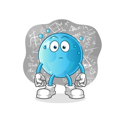 bubble thinking hard vector. cartoon character